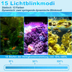18-112cm LED Aquarium IP67 RGB Süßwasserfische Schildkröten Timing-Funktion