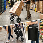 Einkaufstrolley klappbar Haupttasche+Seitentasche Trolley Räder Einkaufswagen