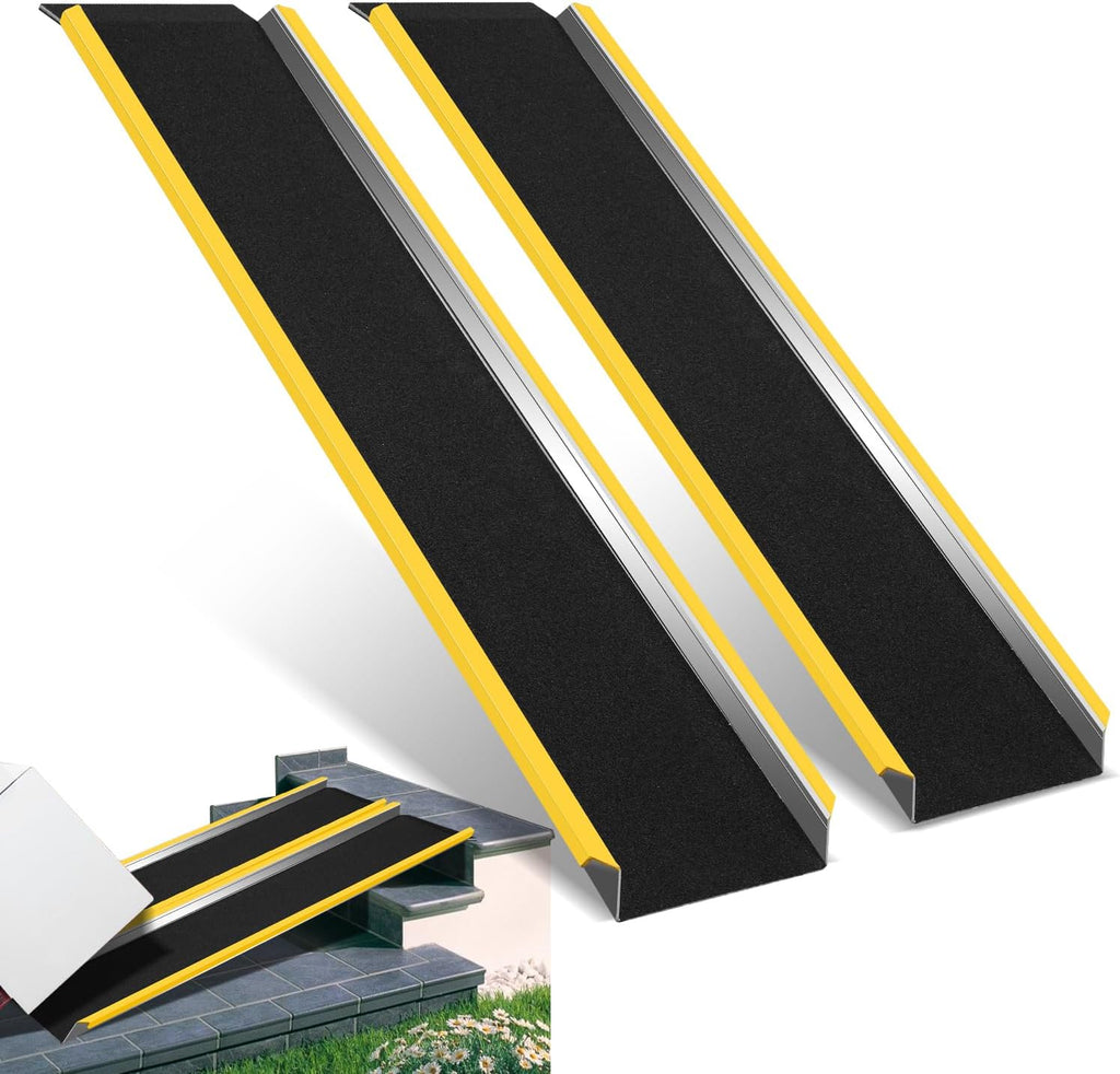 Laderampen-Set, 2er-Set, 118 cm, Aluminium, Tragkraft 300 kg pro Rampe