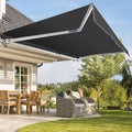 300 x 250 cm Manuelle Klappmarkise,  mit Kurbel, UV-beständig und wasserdicht, aus Aluminium/Polyester, geeignet für Balkon, Terrasse und Garten, in vier Ausführungen erhältlich