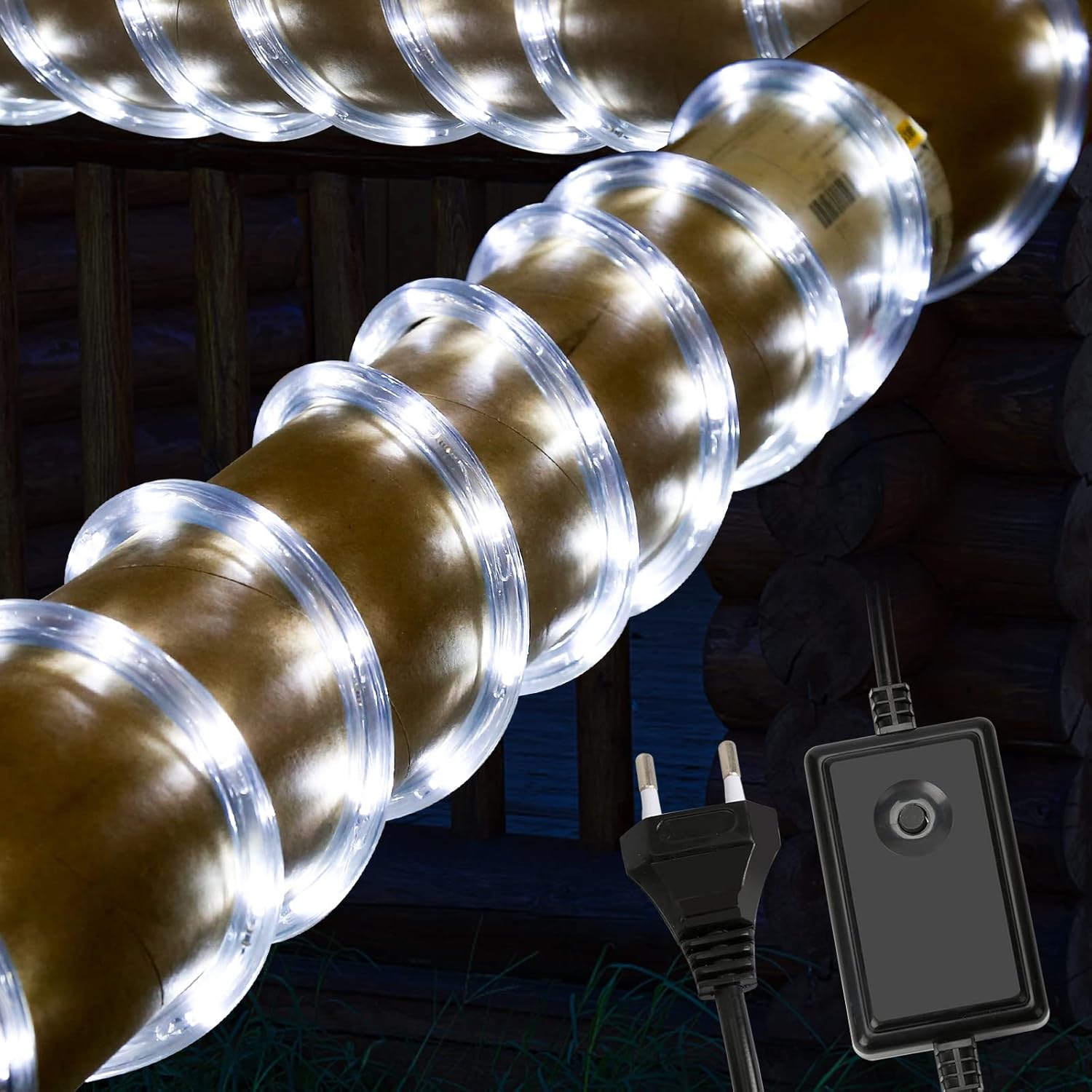 10/20/30/40/50 Meter lange LED-Lichterkette für den Außenbereich, kaltweiße LED-Lichterkette, 8 Leuchtmodi mit Speicherfunktion, wasserdichtes Design, geeignet für Garten, Weihnachtsfeiern und Hochzeiten