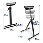 Rollenständer, höhenverstellbarer Rollenständer (68–108 cm), klappbarer Rollenständer, Achsenhalterung, klappbarer Ständer mit rutschfesten Fußpolstern, Tragkraft bis zu 90 kg