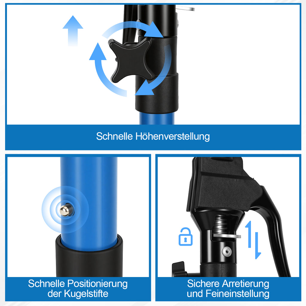 115-290CM Stützstange für Tischlerarbeiten, inklusive Aufbewahrungstasche | Tragkraft 100 kg, 4-stufige Höhenverstellung, Hilfswerkzeug für die Schrankmontage, inklusive Aufbewahrungstasche