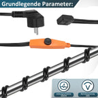 2-18 m Frostschutz-Heizkabel, Frostschutzkabel mit Thermostat, 32-288 W Heizkabel, Rohrbeheizung mit automatischem Schalter, Heizband für Wasserleitungen im Haus, in Schwimmbädern und in Teichen