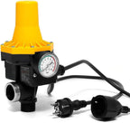 Pumpensteuerung mit Manometeranzeige, Druckwächter, 10 bar, elektronischer Druckschalter für Hauswasserversorgungsanlagen und Gartenpumpen