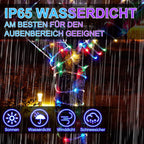 Bunte LED-Lichterketten für den Außenbereich, Regenbogen-LED-Lichterketten, 8 Beleuchtungsmodi mit Speicherfunktion, wasserdichtes Design, geeignet für Gärten, Weihnachtsfeiern und Hochzeiten, 10/20/30/40/50 Meter