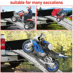 1/2x Laderampe, klappbare Laderampe für bis zu 680 kg, rutschfeste Laderampen, Aluminium-Zugangsrampe, für Autos, Anhänger, Motorräder, Fahrräder, Quads, PKWs