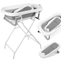 Babybadewanne, Kinderbadewanne, 0–12 Monate, zusammenklappbare Badewanne, grauer Bär (mit Badematte)（副本）