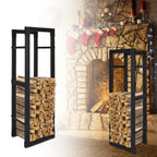 Holzregal, schwarzes Metall-Holzregal, Holzscheite, Hilfsmittel zur Lagerung im Innenbereich, Holzregal, Holzhalterung, Holzaufbewahrungsregal, in verschiedenen Größen erhältlich