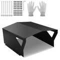 Garage für Mähroboter, 78 x 60 x 34 cm, schwarzer, verzinkter Unterstand, schützt vor Regen, Sonne und Hagel, witterungsbeständig und UV-beständig, geeignet als Überdachung für Gartenmäher und Mähroboter, inklusive Montagezubehör