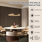 120 x 60 cm große Akustikplatten aus Holz, Wandpaneele mit Holzfurnier und Filzrückseite, geeignet für die Wandverkleidung in Ateliers und Privathaushalten sowie für großflächige Innenwandverkleidungen – Holzmaserung