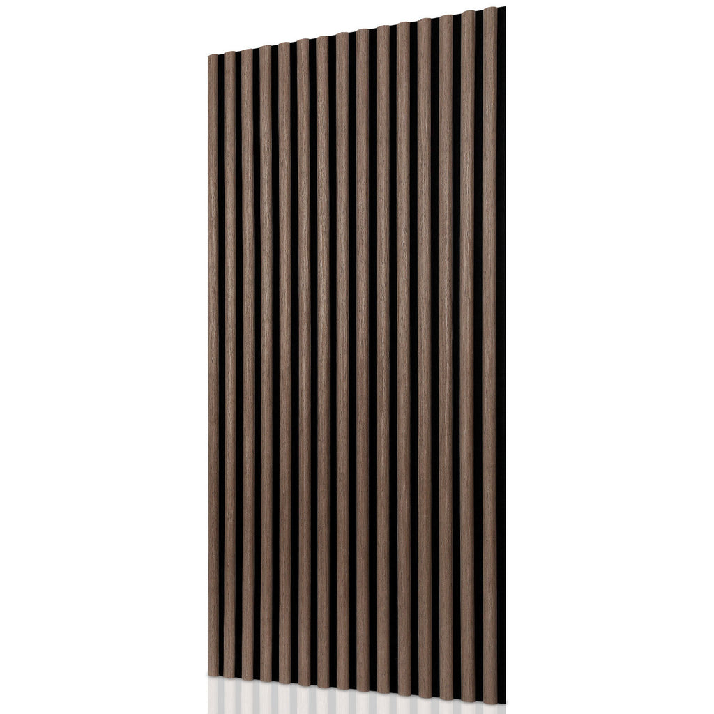 Schallabsorptionsplatten, 120 x 60 cm, für gewölbte Wände, aus Holz und Filz, schalldämmend, Holzoberfläche, geeignet für die Wandgestaltung in Aufnahmestudios und Privathaushalten, große Abdeckfläche, Farbe: Weißeiche/Schwarznussbaum, 1–4 Stück