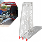 1/2x Laderampe, klappbare Laderampe für bis zu 680 kg, rutschfeste Laderampen, Aluminium-Zugangsrampe, für Autos, Anhänger, Motorräder, Fahrräder, Quads, PKWs