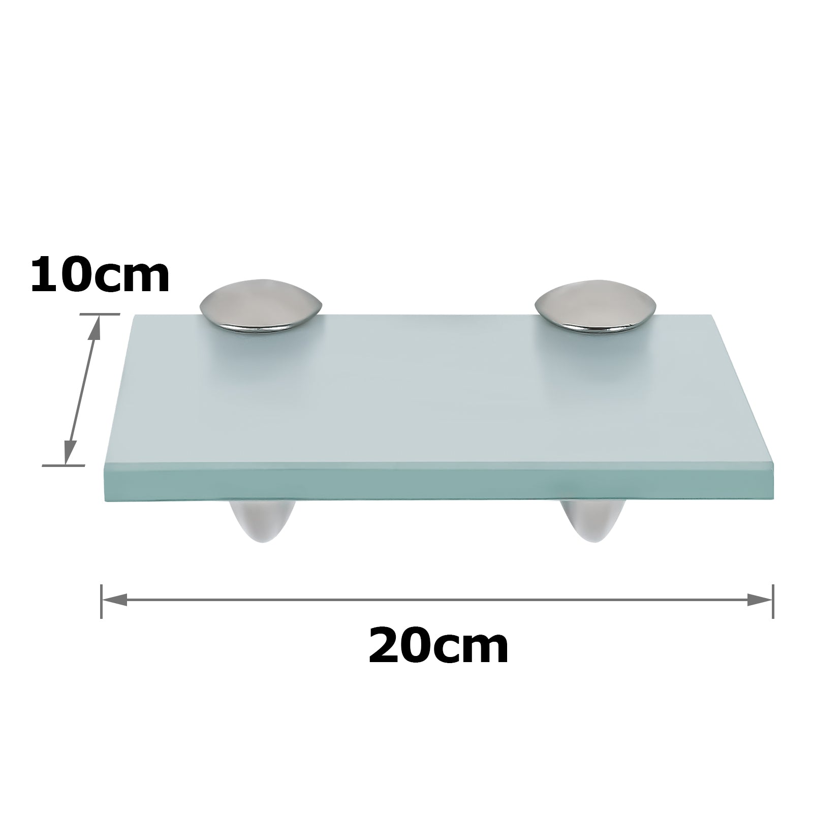 Glasablage Glasregal, Wandregal Mattglas mit 8mm ESG Sicherheitsglas und Halterung, perfekt geeignet als Duschregal/Badablage für Bad, Küchen,Balkon, Verschiedene Größen