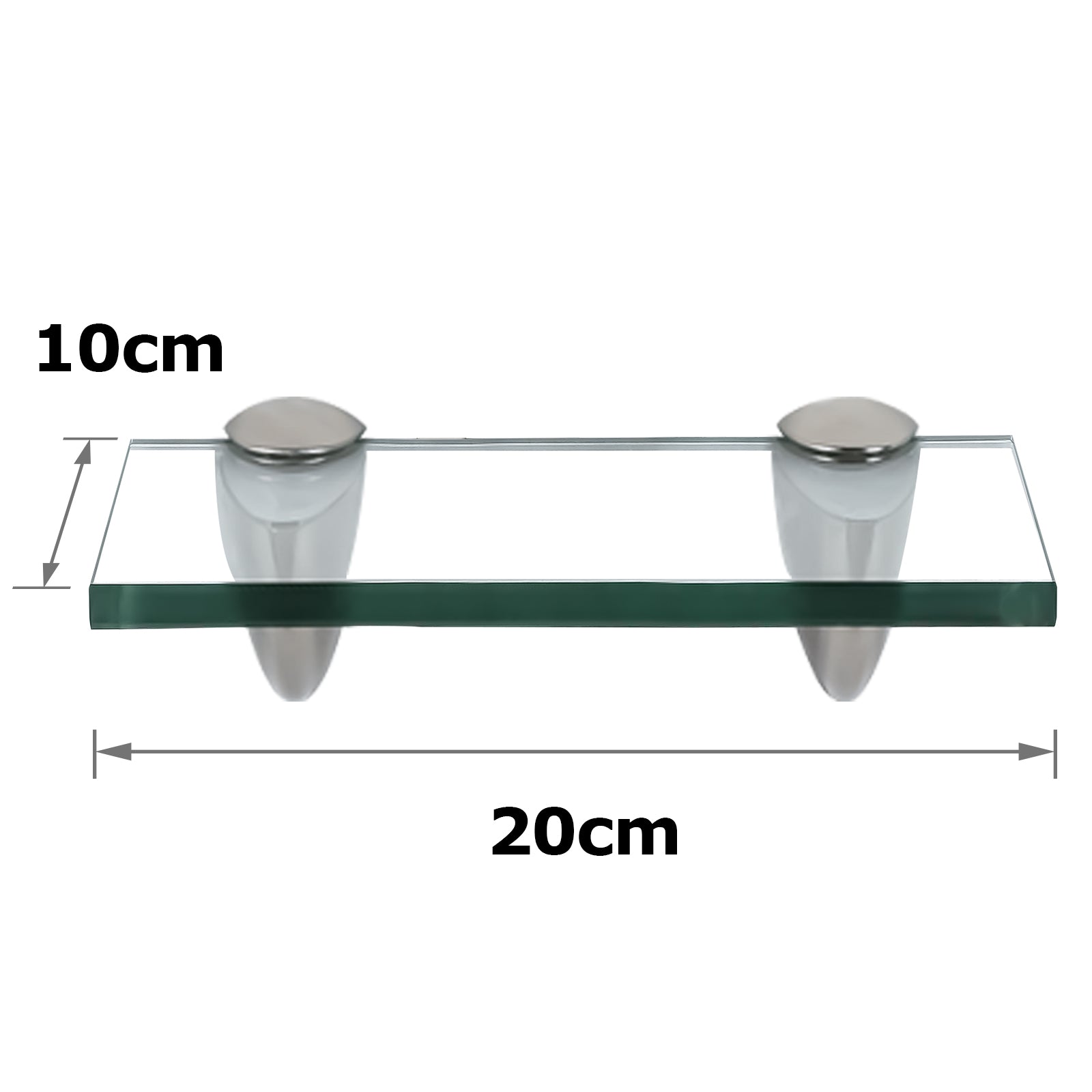 Glasablage Glasregal, Wandregal Mattglas mit 8mm ESG Sicherheitsglas und Halterung, perfekt geeignet als Duschregal/Badablage für Bad, Küchen,Balkon, Verschiedene Größen