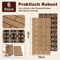 30 x 60 cm WPC-Terrassenfliesen , Klick-Verlegesystem, Teakholzfarben/Rotbraun/Dunkelgrau, 1–5 m² | WPC-Fliesen, Balkonfliesen, witterungsbeständige Platten mit Entwässerungsfunktion, einfache Verlegung, geeignet für Terrassen, Balkone und Gärten