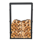 Holzregal, schwarzes Metall-Holzregal, Holzscheite, Hilfsmittel zur Lagerung im Innenbereich, Holzregal, Holzhalterung, Holzaufbewahrungsregal, in verschiedenen Größen erhältlich