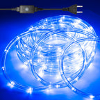 10/20/30 Meter lange LED-Lichterkette in Blau, 8 Leuchtmodi mit Speicherfunktion, Lichterkette für den Außenbereich, wasserdichtes Design, geeignet für Garten, Weihnachtsfeiern und Hochzeiten