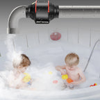 Kanalventilator mit Fernbedienung, Durchmesser 100 mm/150 mm, ABS-Gehäuse mit Kupfermotor, 220 V, geräuscharmer Kanalventilator, geeignet für Badezimmer, Toiletten, Gewächshäuser und Küchen (schwarz-rot)