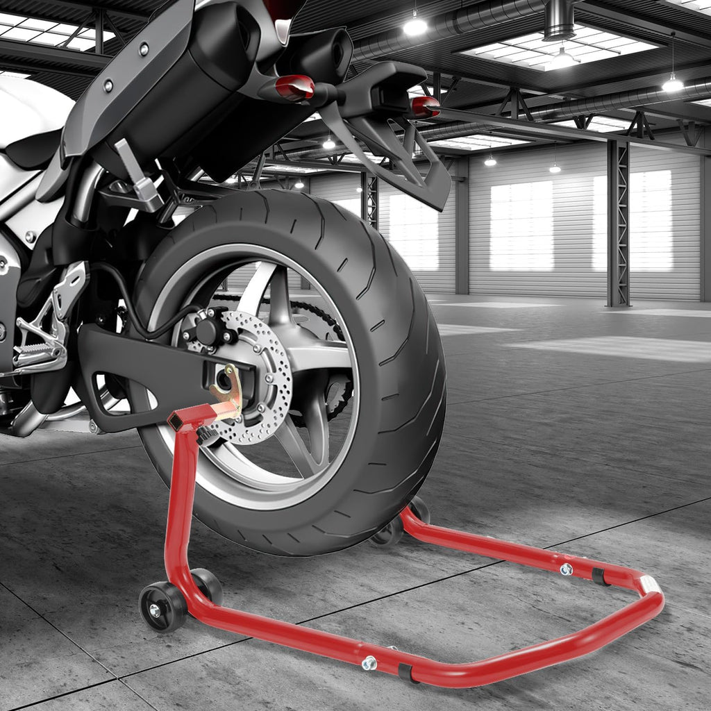 Motorradständer hinten & vorn Motorrad Set, Motorrad Ständer Motorrad Heber mit 4 Rollen Motorrad Hebebühne, Stabilität, Belastbar bis 300 kg