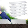 Rasenkante verzinkt Metall, 5m 10m 15m 20m 25m 30m 35m 40m 45m 50m 100x18cm Beeteinfassung Mähkante Palisade Gartenbeet, Silber oder Schwarz(Länge 5m - Höhe 18cm)