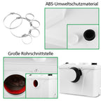 Hebeanlage Schmutzwasserpumpe, 700W Fäkalienpumpe 190L/min Kleinhebeanlage, 4 in 1 Schmutzwasser Abwasser Fäkalien Pumpe für WC Waschmaschine Waschbecken,Sehr Leise