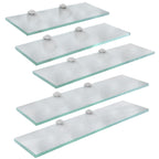 Glasablage Glasregal, Wandregal Mattglas mit 8mm ESG Sicherheitsglas und Halterung, perfekt geeignet als Duschregal/Badablage für Bad, Küchen,Balkon, Verschiedene Größen