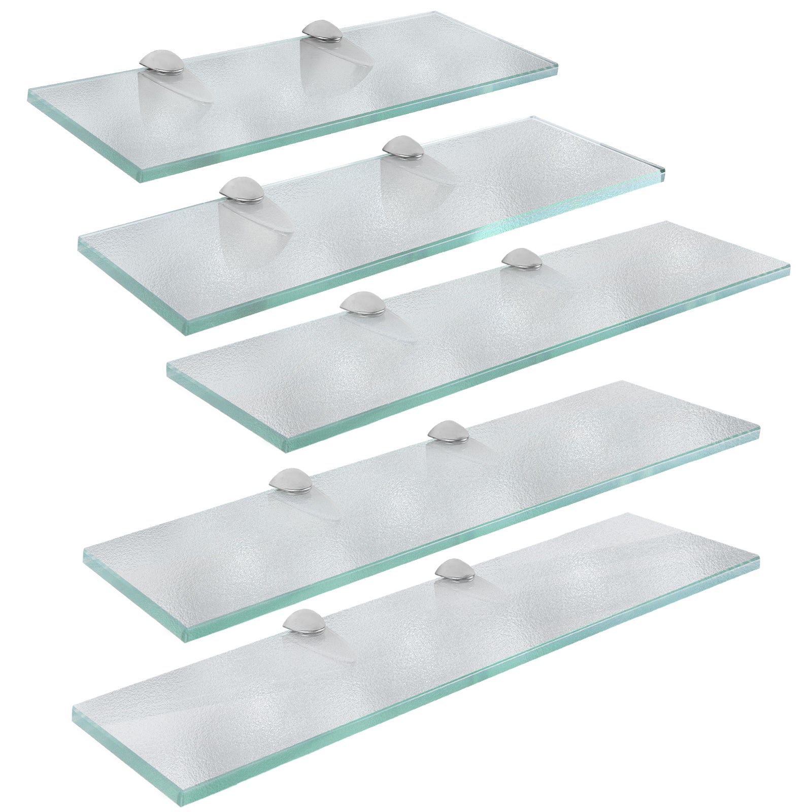 Glasablage Glasregal, Wandregal Mattglas mit 8mm ESG Sicherheitsglas und Halterung, perfekt geeignet als Duschregal/Badablage für Bad, Küchen,Balkon, Verschiedene Größen