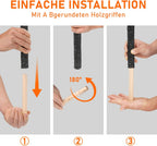 42 cm lange Fackel, geeignet für Spaziergänge im Freien, aus Naturwachs hergestellt, Gartenfackel, Brenndauer 45 Minuten, Fackel mit langem Stiel, geeignet für Spaziergänge im Freien