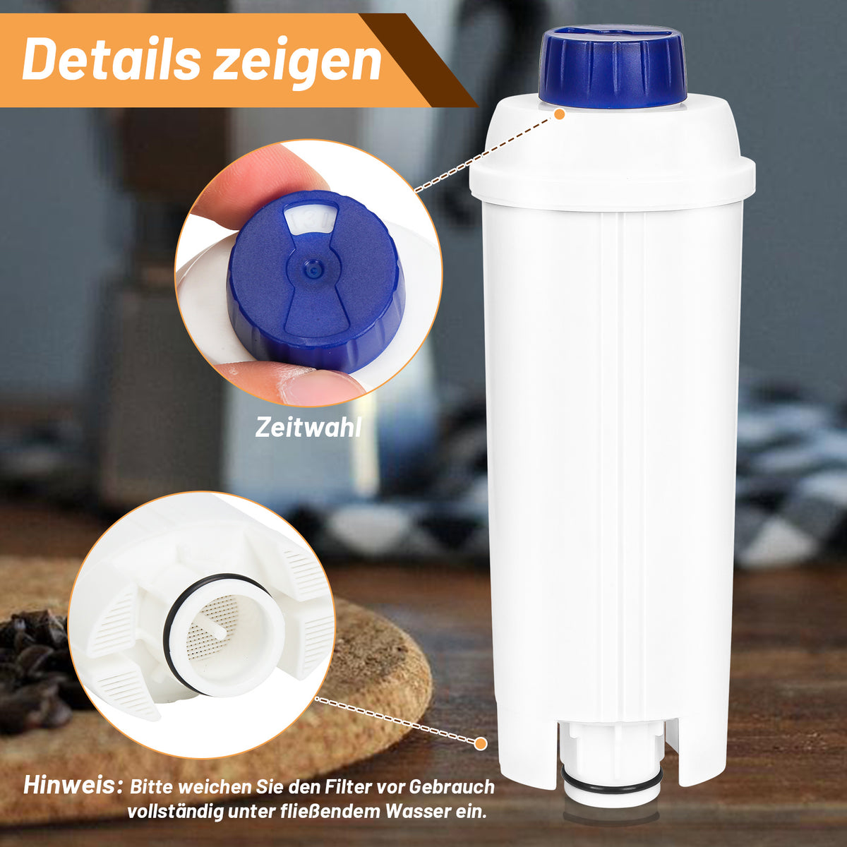 DeLonghi Wasserfilter Kompatibel Magnifica 2-10x Original DLSC002 Ersatzfilter