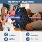 12–36 Stück sechseckige Akustikplatten, selbstklebend, schwarz/grau, aus hochdichtem Dämmmaterial, platzsparend, geeignet für Wandverkleidungen und Schalldämmung, ideal für Tonstudios und die Wohnraumgestaltung (30 x 26 x 0,9 cm)