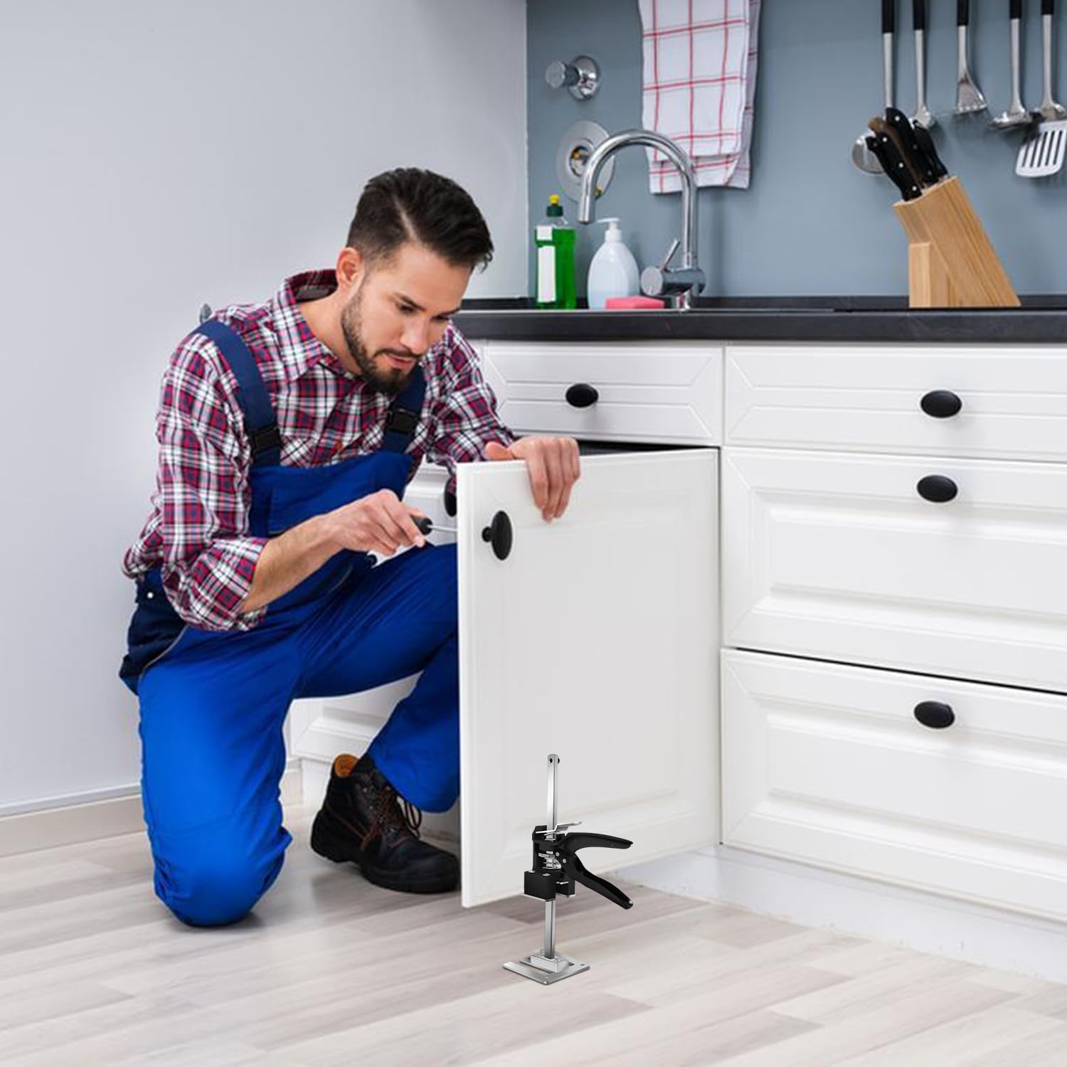 Arm Handwerkzeug, Arbeitssparender Heber 2/4 Stück, 30cm Höhenregler Bis Zu 240 KG, Handhebewerkzeug, Tür- und Holzplatten-Hebebühne