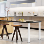 Möbelfüße 4 Stück, Tischbeine höhenverstellbar 70-110 cm, Möbelbeine aus Stahl bis 200 kg belastbar, mit 16 Schrauben, für Tisch, Schrank, Nachttisch, Schlafsofa, Schwarz/Weiß