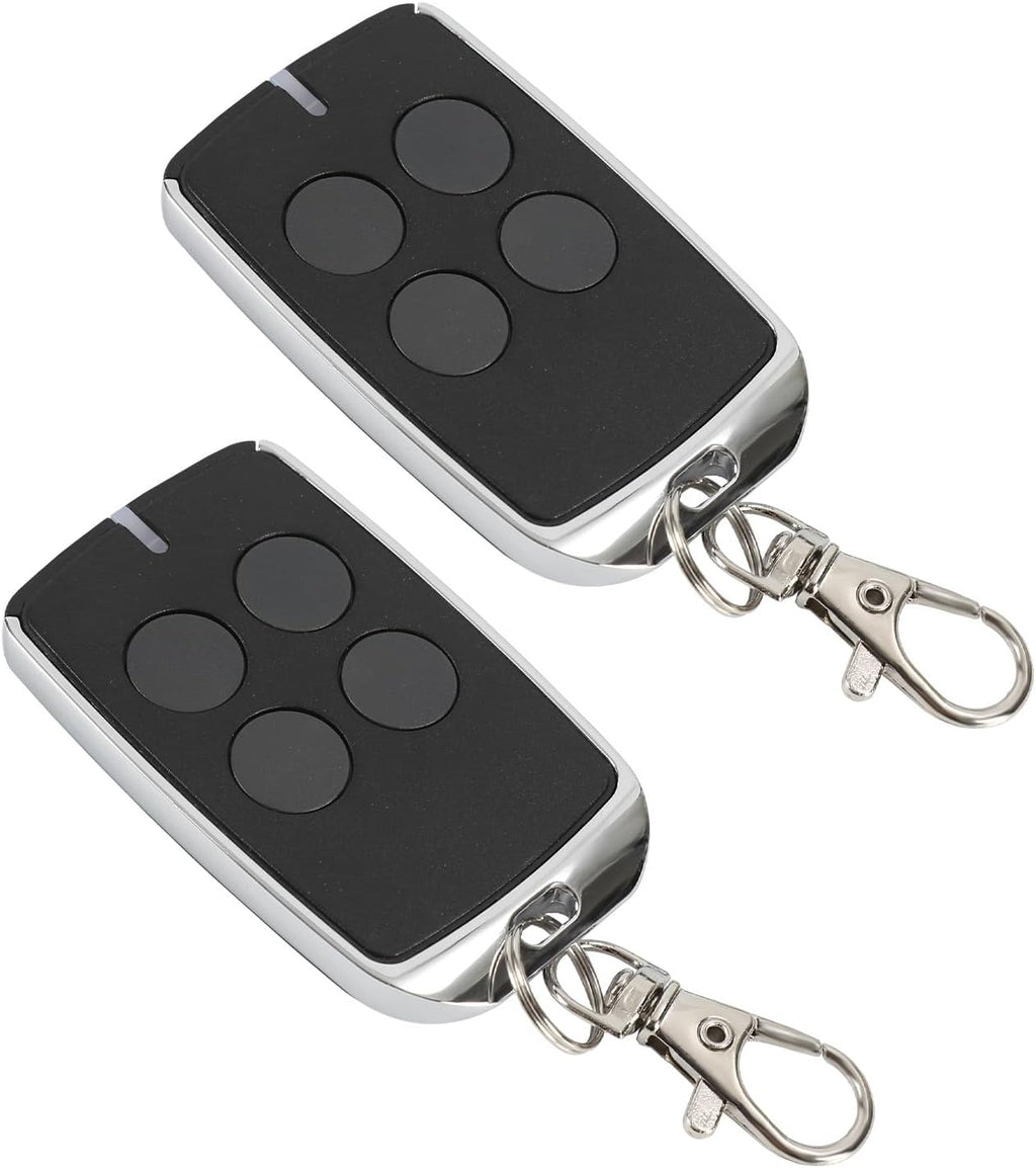 2PCS Garagentoröffner Fernbedienung, Doppelflügeltorantrieb mit 4 Tasten, 433 MHz für Autos, Garagentore, Tore Fernbedienung
