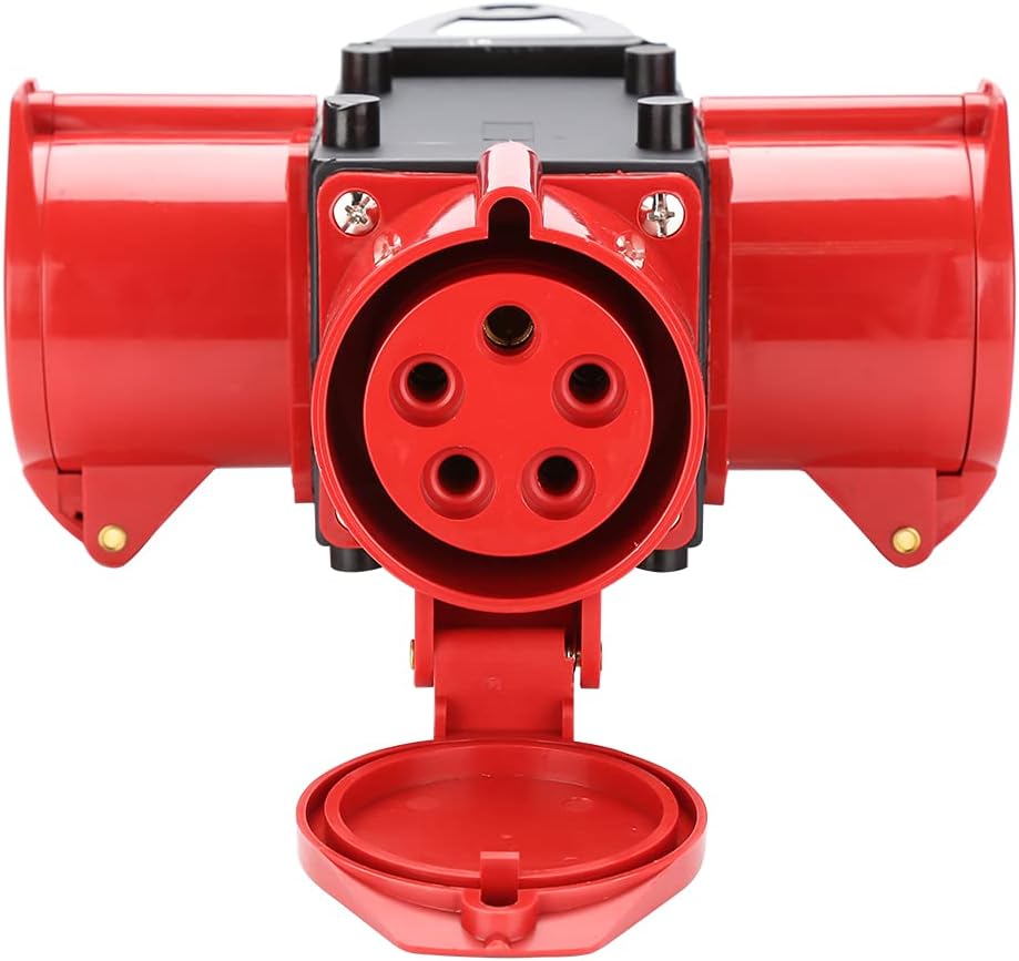 Baustromverteiler Verteiler 3 x CEE 400V/32A IP44 CEE-Steckdose 5 Polig Mit Sicherheitsklappdeckeln Für Baustelle