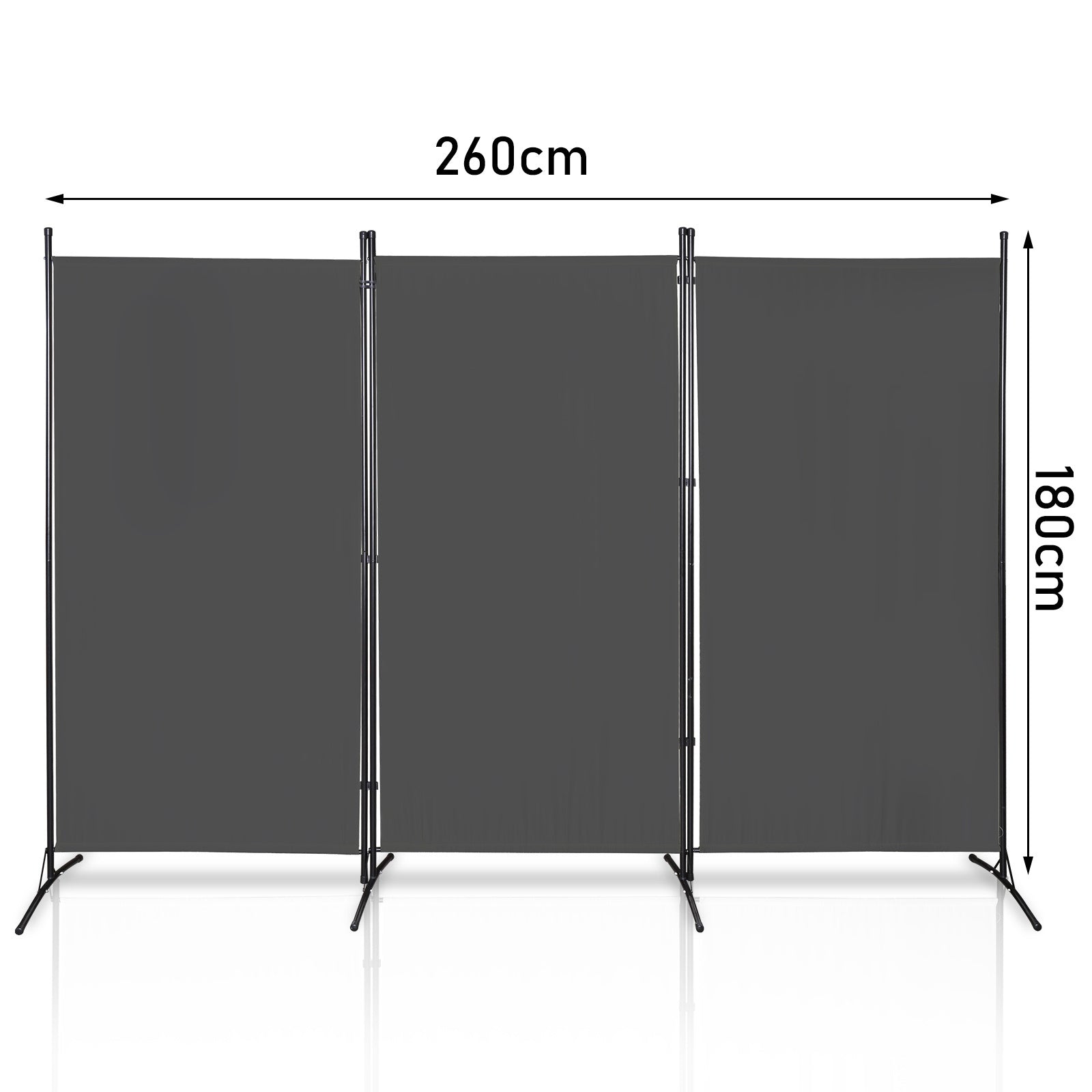 Balkon-Paravent, Sichtschutz für den Außenbereich, zusammenklappbar, Gartentrennwand, Raumteiler, mobil, 180 cm × 180 cm / 260 × 180 cm / 300 × 170 cm