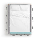 Bettgitter, 50/60 cm, Absturzsicherung, Sicherheitsgitter für Kinderbetten, in 5 Stufen höhenverstellbares Bett, Absturzsicherung, Bettgitter für Kinderbetten, Babybett und Familienbett (Leinen-Grau/Grün), optional
