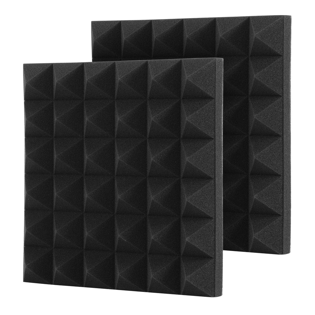 Set aus selbstklebenden Schallabsorptionsplatten aus Schaumstoff, geeignet für professionelle Aufnahmestudios und Wohnräume, Maße 30 x 30 x 2,5 cm, Pyramide