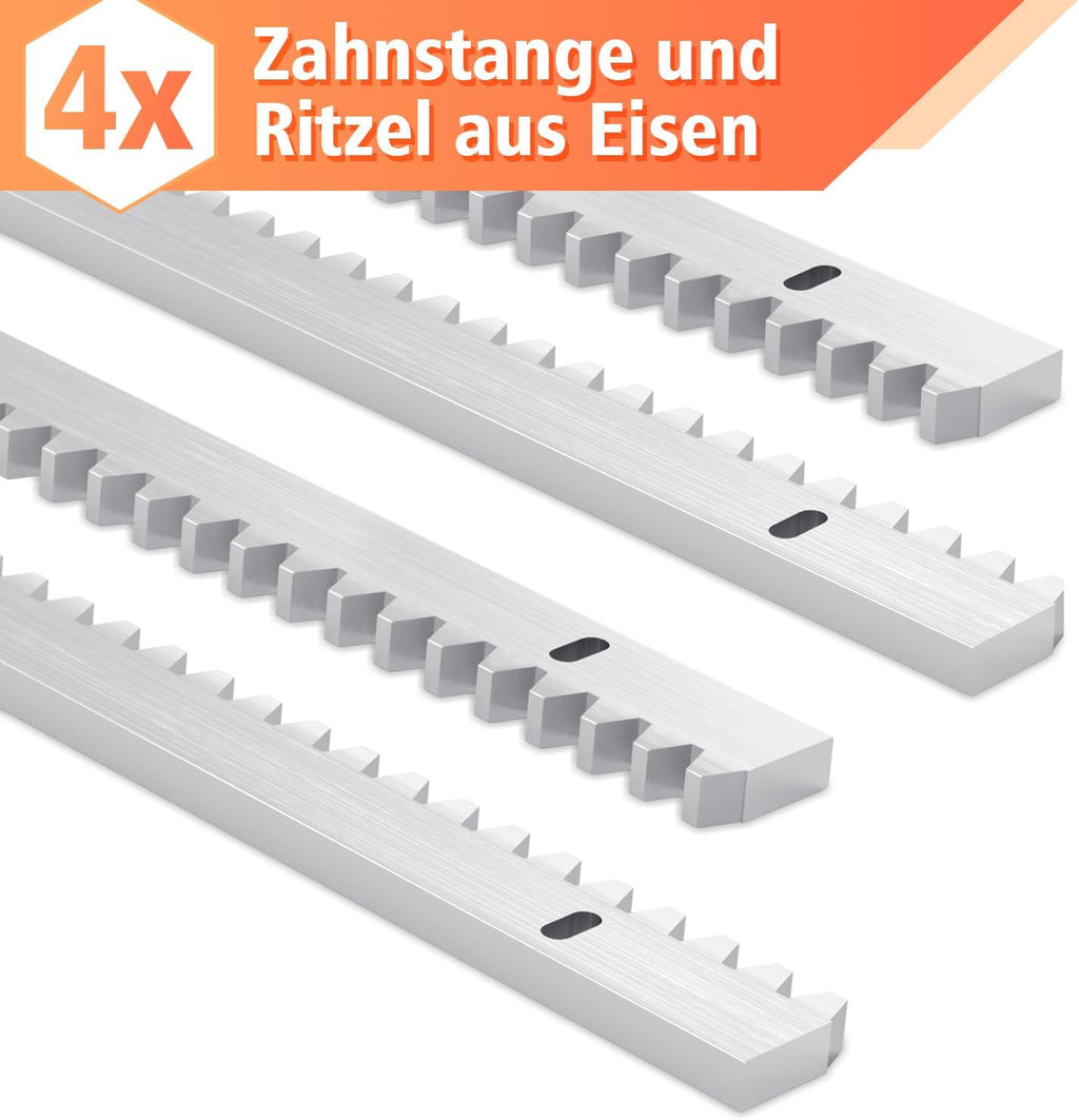 Zahnstange für Schiebetorantrieb Schiebetor Toröffner, 2M Zahnschiene, 4PCS (je 50 cm lang) Schiene Dicke 10 mm Länge 0,5 m
