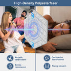 12–36 Stück sechseckige Akustikplatten, selbstklebend, schwarz/grau, aus hochdichtem Dämmmaterial, platzsparend, geeignet für Wandverkleidungen und Schalldämmung, ideal für Tonstudios und die Wohnraumgestaltung (30 x 26 x 0,9 cm)
