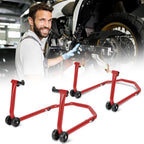 Motorradständer hinten & vorn Motorrad Set, Motorrad Ständer Motorrad Heber mit 4 Rollen Motorrad Hebebühne, Stabilität, Belastbar bis 300 kg