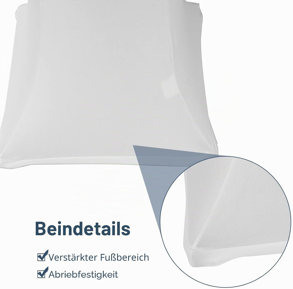 Stehtischhusse Stretch, 1/2/4/5 er-Set Stehtische Husse elastische, Tischdecke für Bistrotische, Tisch Husse Hochzeit Feier, Tischdecke-Weiß