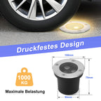 Außen-Bodenstrahler mit LED, 3 W, warmweißes Licht, IP65, Einbau-Bodenstrahler, mattschwarz, rund, für den Außenbereich, 230 V, Einbau-Bodenstrahler für Boden, Garten, Pool, Pflanzen [Energieeffizienzklasse G]
