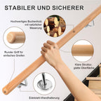 Treppengeländer, Wandgeländer mit Wandbefestigungen und Endkappen, Durchmesser 42 mm, wandmontiertes Treppengeländer, rutschfestes Geländer für Treppen und Balkone, erhältlich in den Längen 50, 80, 100, 120, 150 und 200 cm.