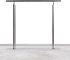Handlauf Edelstahl 80/100/120/150/160/180 cm, Treppengeländer ohne Querstreben | Rostfrei, Wetterfest, Gebürstet, Winkelverstellbar für Innen & Außen und für Treppen, Balkon & Eingang