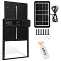 Automatisches Solartor für Hühnerställe mit LCD-Display und Fernbedienung | Elektrisches Hühnerstalltore mit Zeitschaltuhr, Hindernis-Stopp-Alarm, USB-C-Anschluss und Schutzklasse IPX4, geeignet für Hühnerställe, mit Einklemmschutz