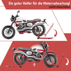 Motorradständer hinten & vorn Motorrad Set, Motorrad Ständer Motorrad Heber mit 4 Rollen Motorrad Hebebühne, Stabilität, Belastbar bis 300 kg