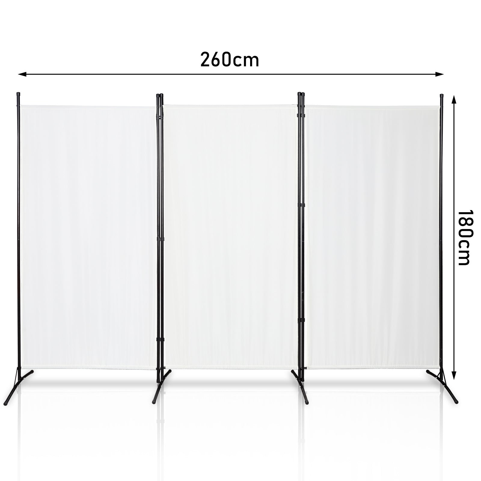 Balkon-Paravent, Sichtschutz für den Außenbereich, zusammenklappbar, Gartentrennwand, Raumteiler, mobil, 180 cm × 180 cm / 260 × 180 cm / 300 × 170 cm
