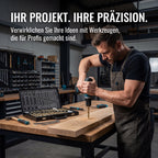 230-teiliges Set aus titanbeschichteten Schnellarbeitsstahl-Spiralbohrern, geeignet für Metall, Durchmesser 1–13 mm, gemäß DIN 338, inklusive Aufbewahrungskoffer, geeignet für Metall- und Holzbearbeitung, Reparaturen sowie den Einsatz in der Werkstatt