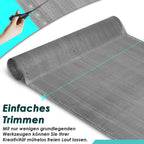 Sichtschutz Zaun, Windschutz Balkon Garten, HDPE 150 g/m², blickdichtes Zaunnetz mit Ösen,verstärkter Rand, UV-stabil, inkl. 50 Kabelbinder – Grau